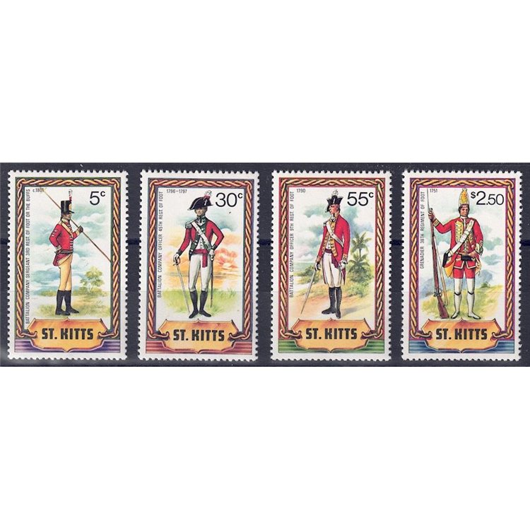 ST. KITTS 1981 Uniformi militari 4v MNH**