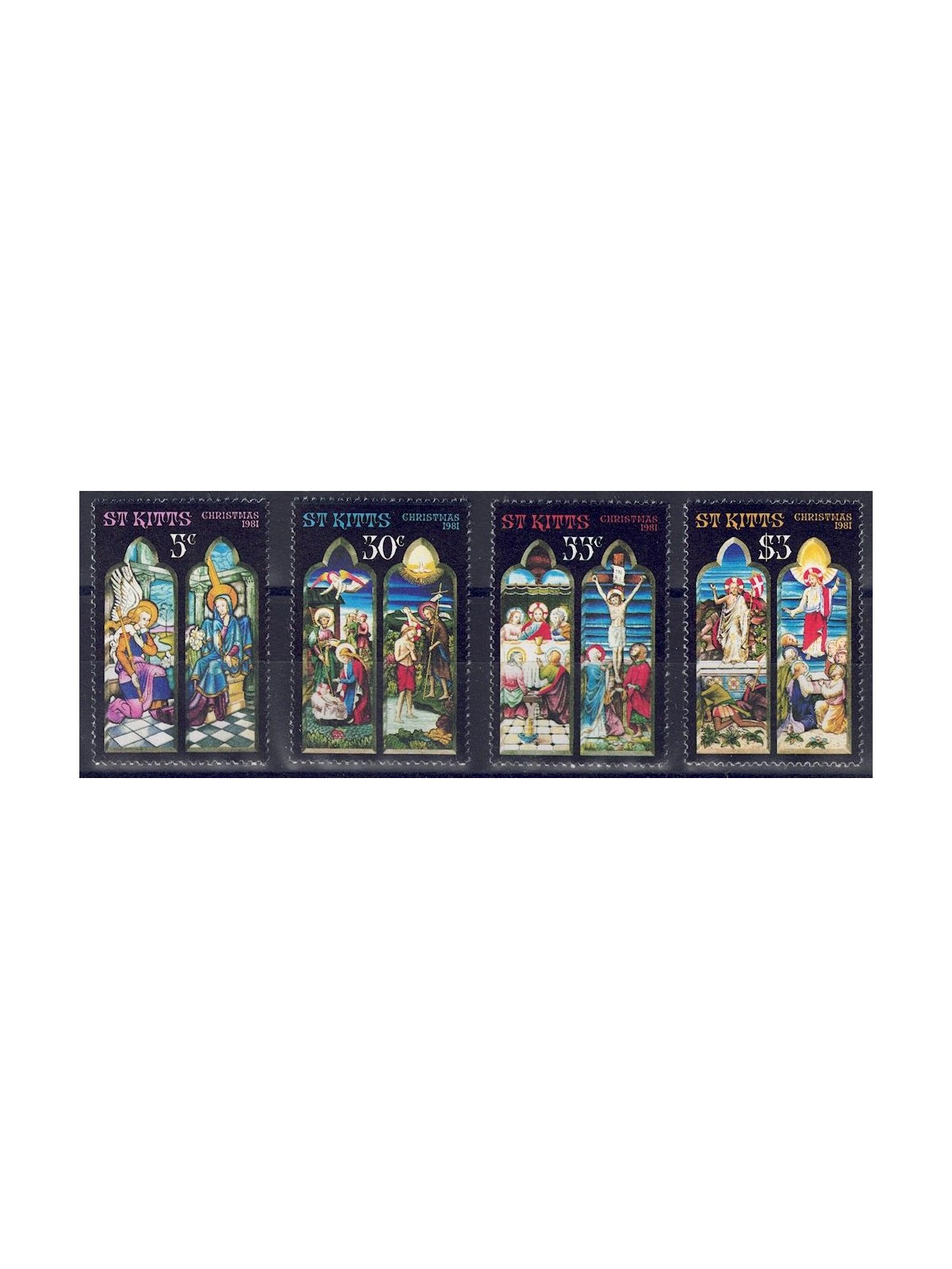ST. KITTS 1981 Natale 4v MNH**