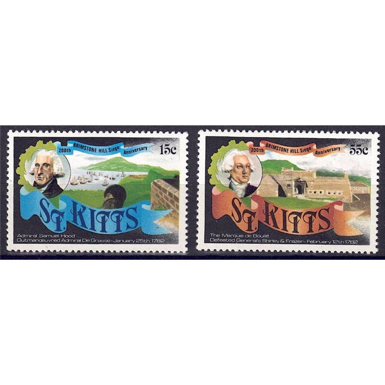 ST. KITTS 1982 Brimstone Hill 2v MNH**