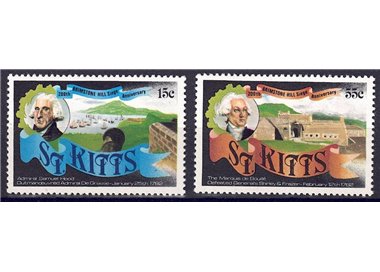 ST. KITTS 1982 Brimstone Hill 2v MNH**