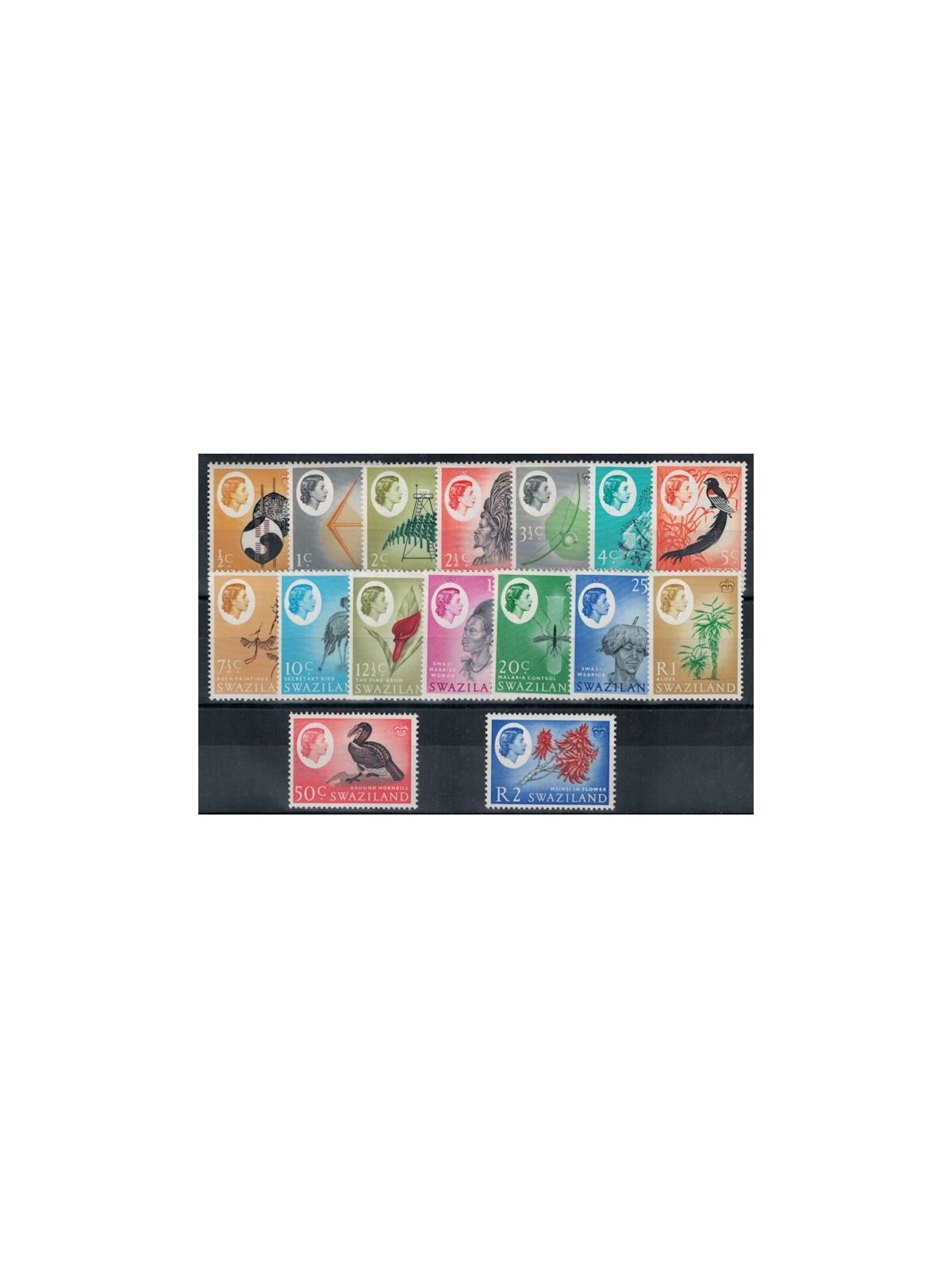 SWAZILAND 1962 Serie ordinaria 16v MNH**