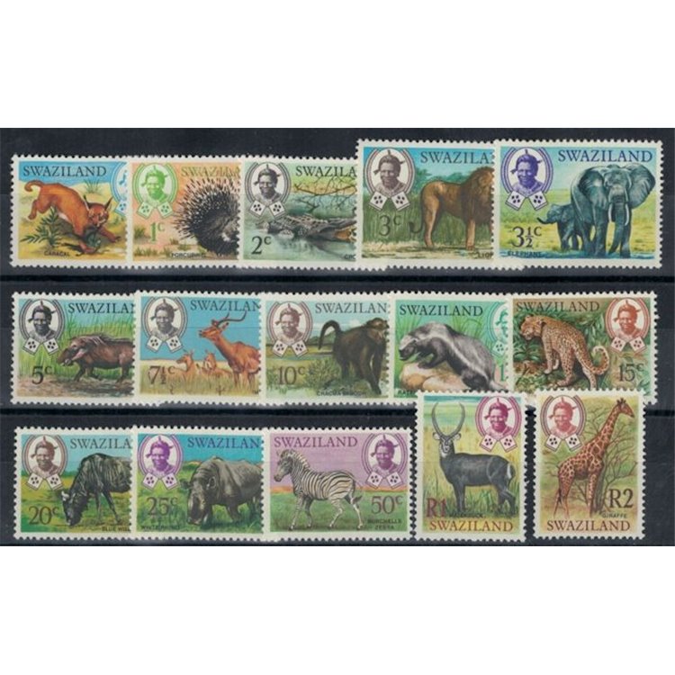 SWAZILAND 1969 Fauna, animals 15v MNH**