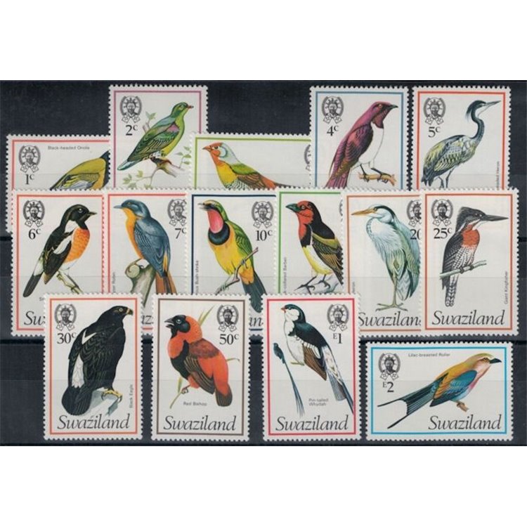 SWAZILAND 1976 Fauna, birds 15v MNH**