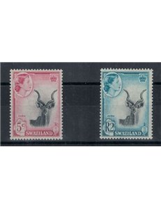 SWAZILAND 1961 Serie ordinaria 2v MNH**