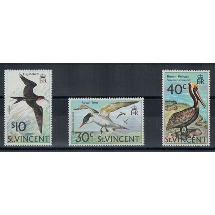ST. VINCENT 1974 Definitives, birds 3v MNH**