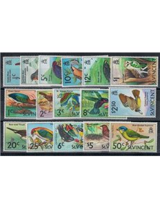ST. VINCENT 1970 Uccelli - Birds 16 v