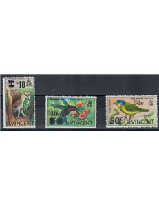 ST. VINCENT 1973 Birds, Overprints 3v MNH**