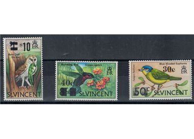 ST. VINCENT 1973 Birds, Overprints 3v MNH**