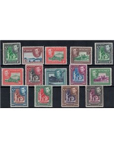 ST. VINCENT 1949 Ordinaries - Definitives 14 v