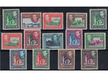 ST. VINCENT 1949 Ordinaries - Definitives 14 v