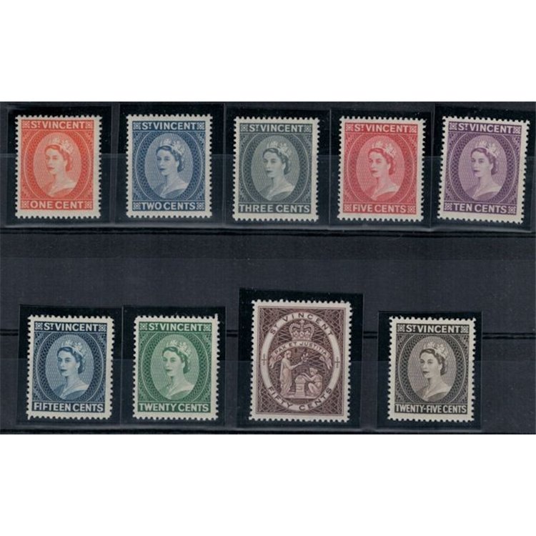 ST. VINCENT 1964/65 Ordinaries - Definitives 9 v