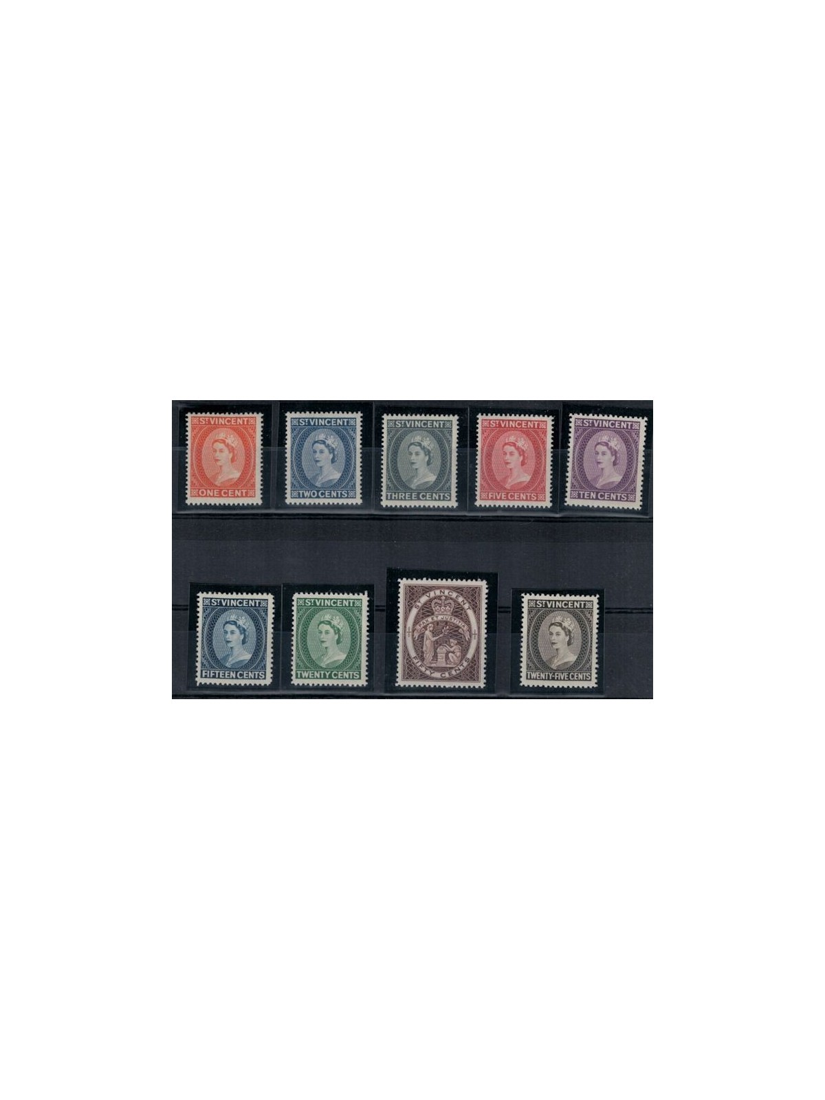 ST. VINCENT 1964/65 Ordinaries - Definitives 9 v