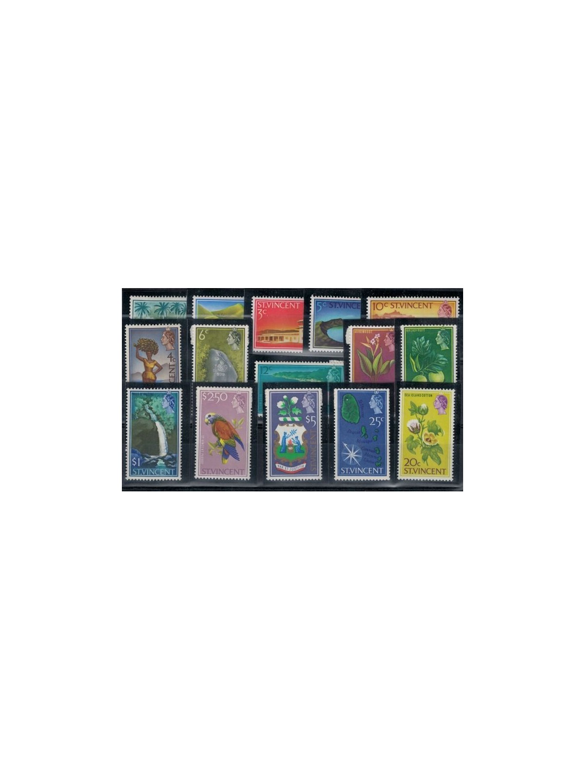 ST. VINCENT 1965/68 Ordinaries - Definitives 15 v