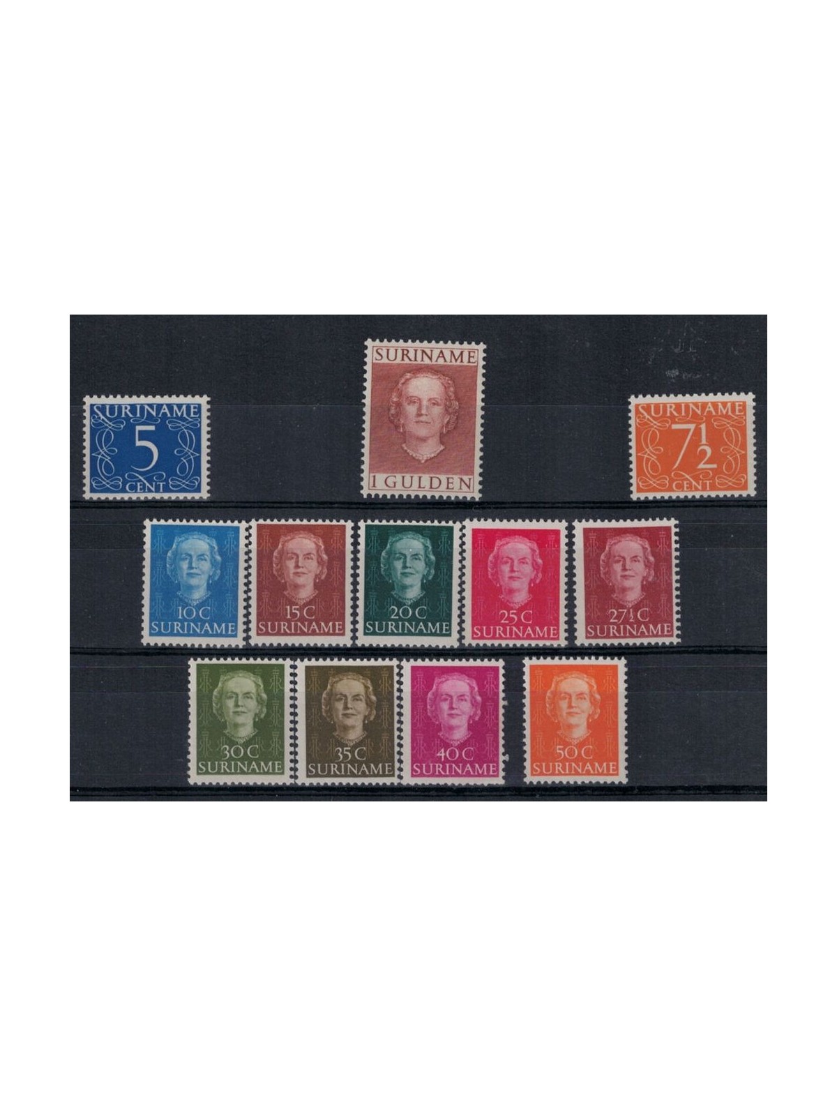 SURINAME 1950 Serie ordinaria 12v MNH**