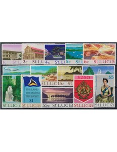 ST. LUCIA 1970 Ordinary - Definitives 14v MNH**