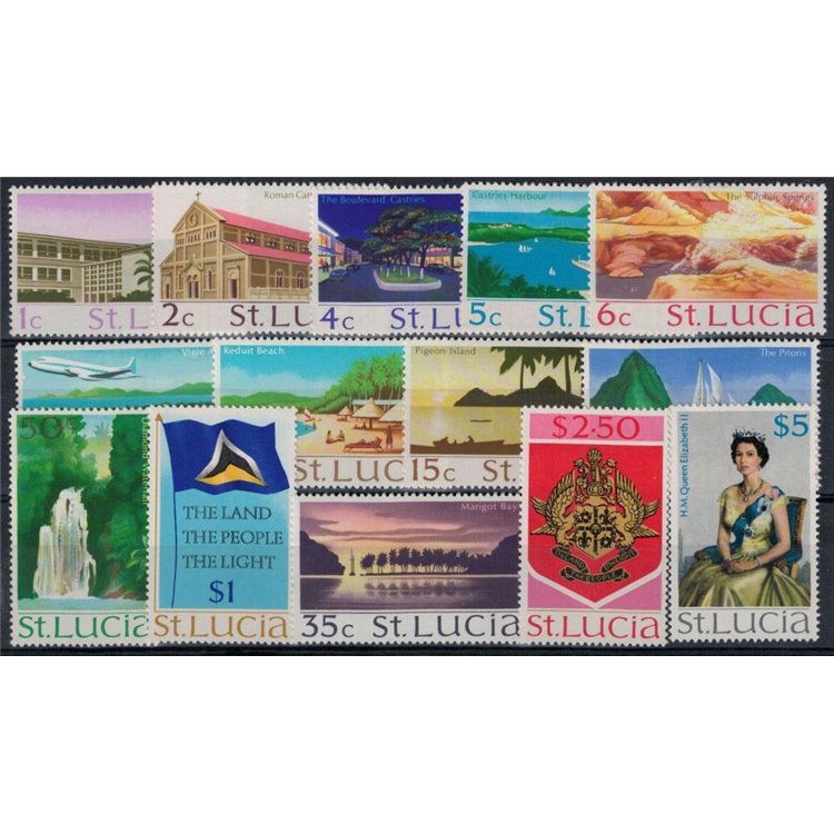 ST. LUCIA 1970 Ordinari - Definitives 14v MNH**