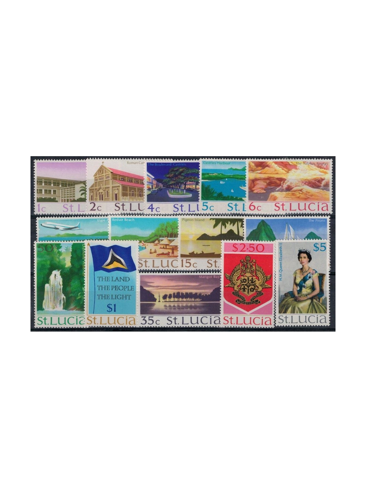 ST. LUCIA 1970 Ordinary - Definitives 14v MNH**