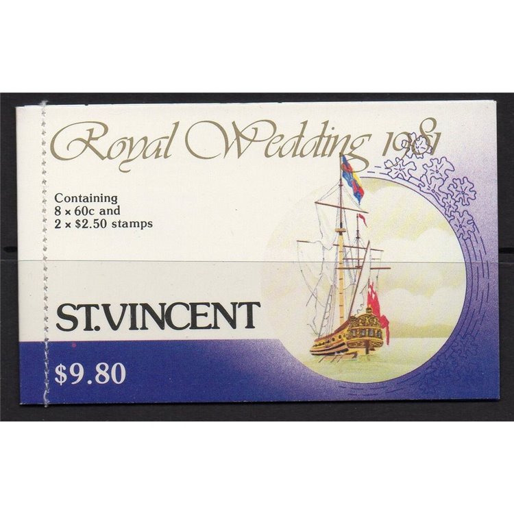 ST. VINCENT 1981 Carlo e Diana Nozze Reali 1 LB MNH**