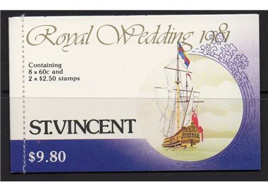 ST. VINCENT 1981 Charles and Diana Royal Wedding 1 booklet MNH**