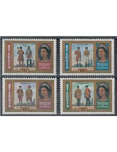 ST. LUCIA 1978 Silver Jubilee 4v MNH**