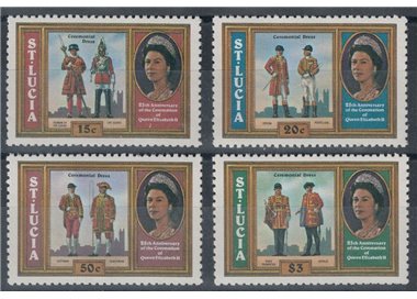 ST. LUCIA 1978 Silver Jubilee 4v MNH**