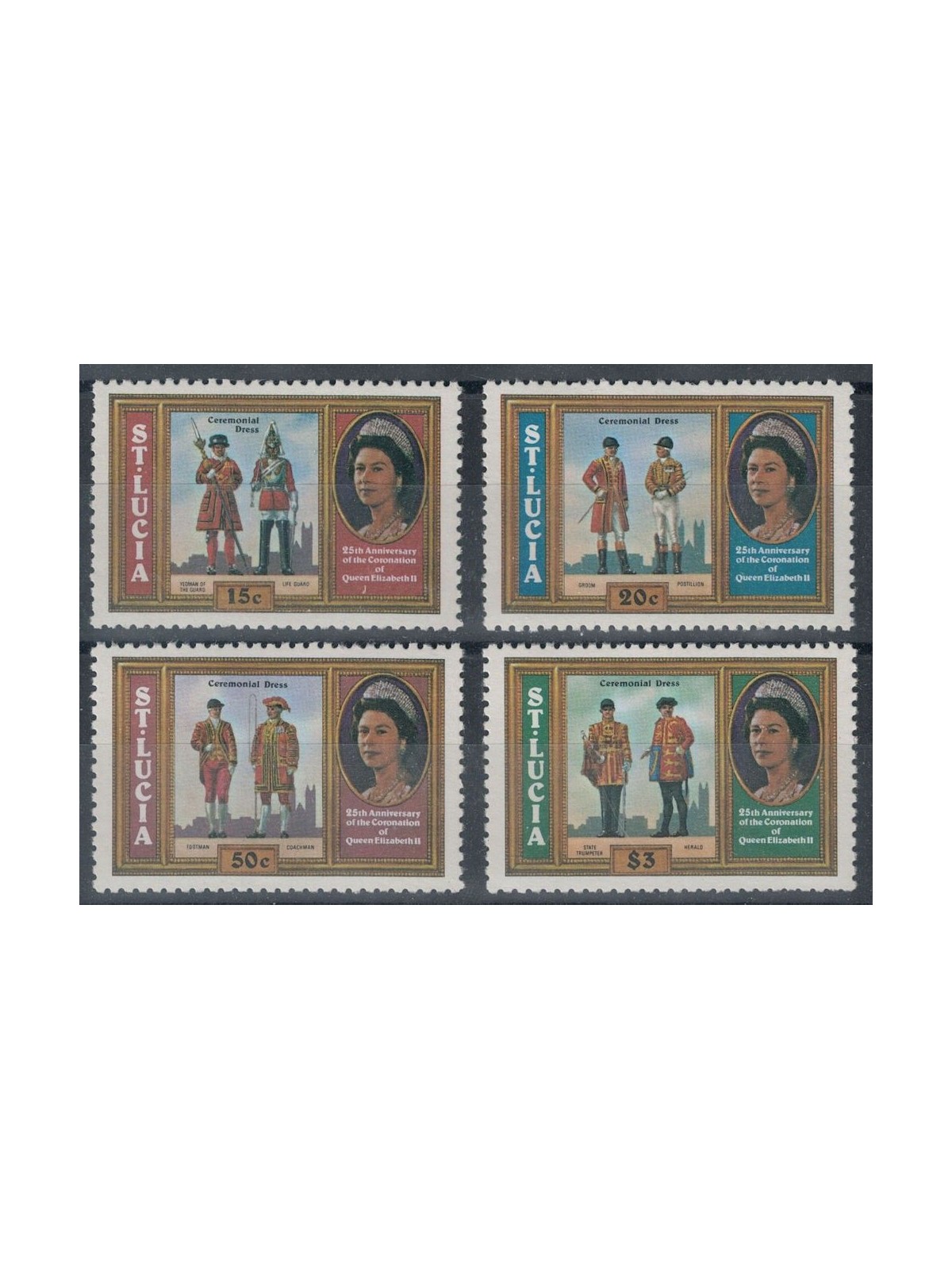 ST. LUCIA 1978 Silver Jubilee 4v MNH**
