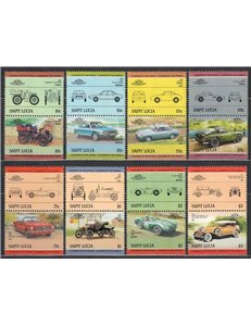 ST. LUCIA 1984 Cars 8x2v MNH**