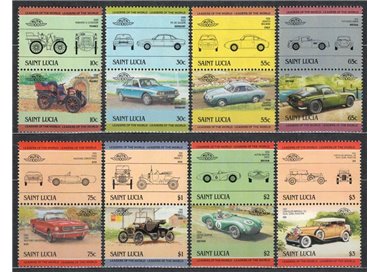 ST. LUCIA 1984 Automobili - Cars 8x2v MNH**