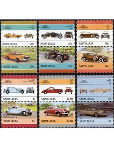 ST. LUCIA 1986 Cars - Automobiles 4th Series 6x2v MNH**