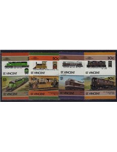ST. VINCENT 1986 Trains, locomotives 8v MNH**