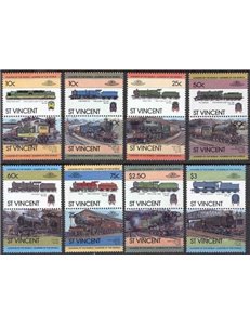 ST. VINCENT 1983 Treni, locomotive 16v MNH**