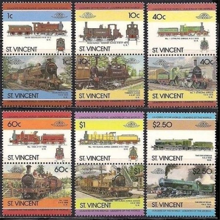 ST. VINCENT 1985 Trains, locomotives 4th Series 12v MNH**