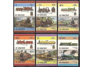ST. VINCENT 1985 Trains, locomotives 4th Series 12v MNH**