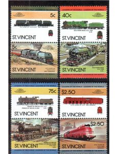 ST. VINCENT 1984 Trains, locomotives 8v MNH**