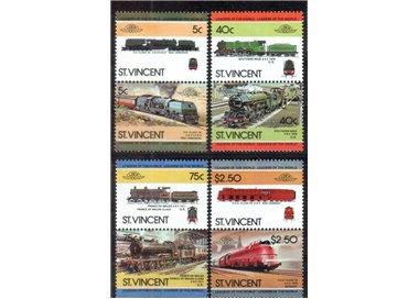 ST. VINCENT 1984 Trains, locomotives 8v MNH**