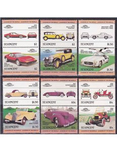 ST. VINCENT 1983 Automobili - Cars - Automobiles 6x2v MNH**