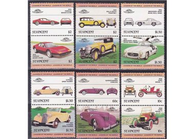 ST. VINCENT 1983 Cars - Automobiles 6x2v MNH**