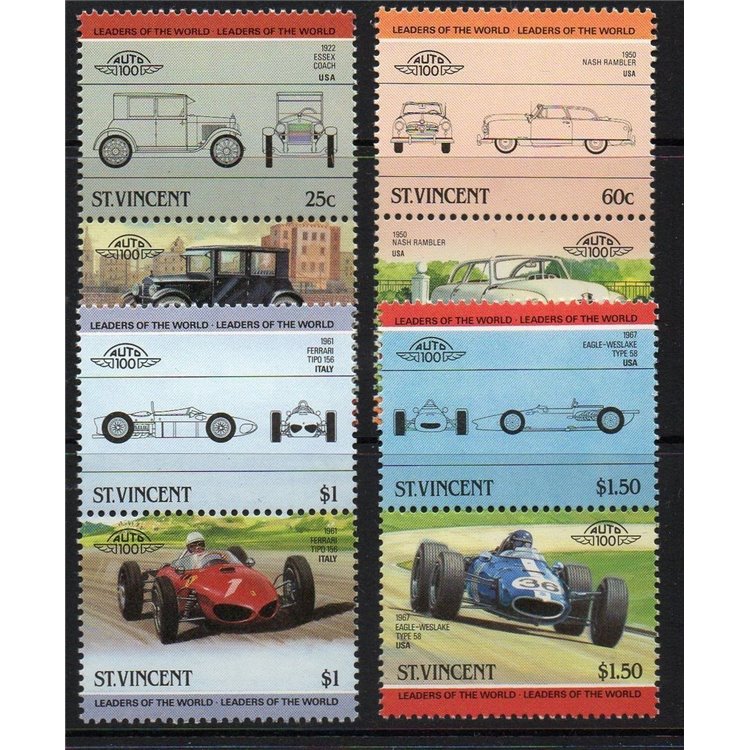 ST. VINCENT 1985 Cars - Automobiles 4th Series 4x2v MNH**