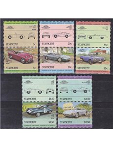 ST. VINCENT 1984 Cars - Automobiles 2nd Series 5x2v MNH**