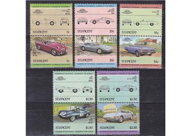 ST. VINCENT 1984 Cars - Automobiles 2nd Series 5x2v MNH**