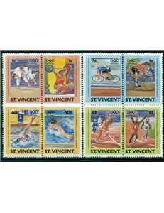ST. VINCENT 1984 Olympic Games 4x2v MNH**