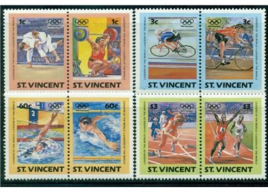 ST. VINCENT 1984 Giochi olimpici - Olympic Games 4x2v MNH**