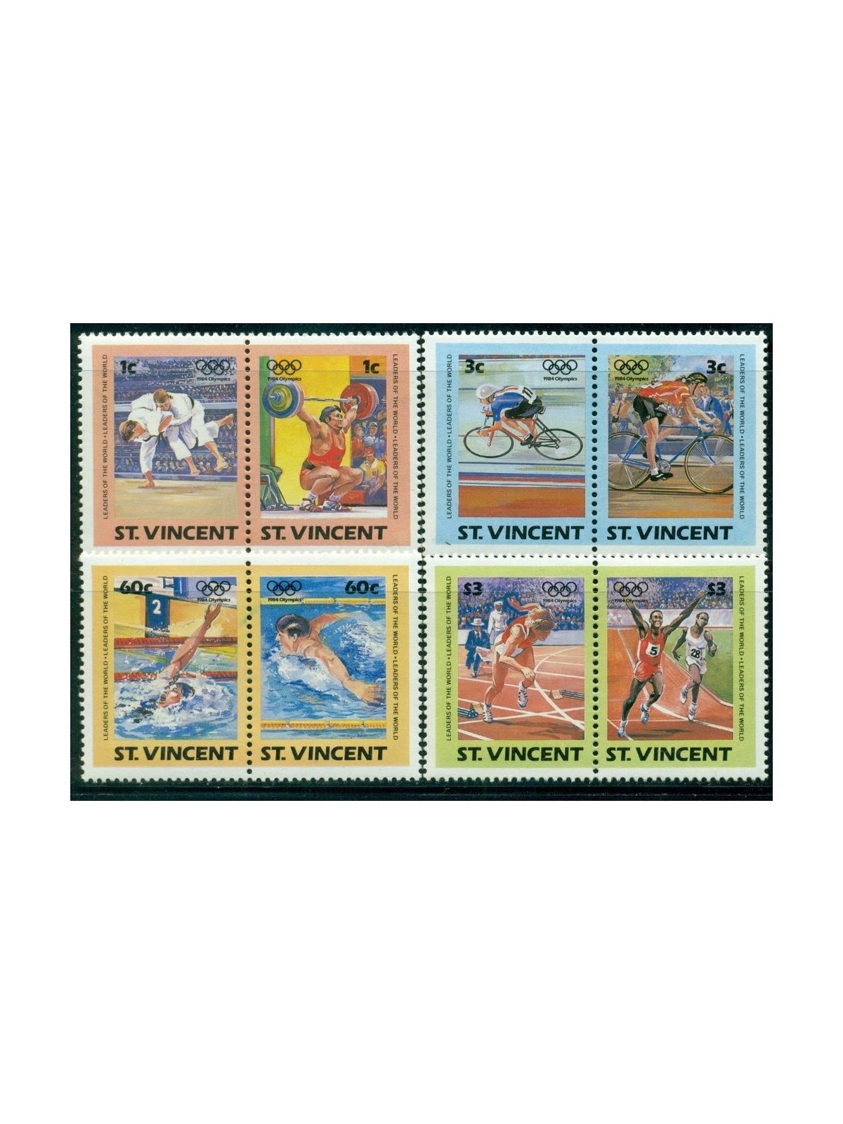 ST. VINCENT 1984 Giochi olimpici - Olympic Games 4x2v MNH**