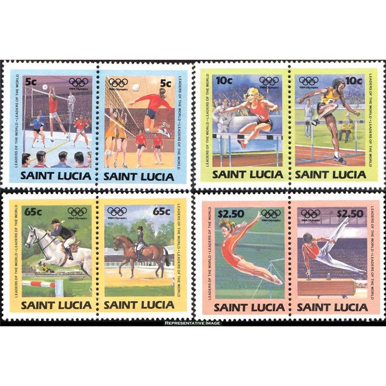 ST. LUCIA 1984 Olympic games 4x2v MNH**