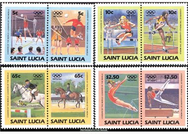 ST. LUCIA 1984 Olympic games 4x2v MNH**