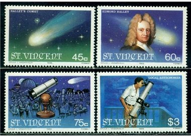 ST. VINCENT 1986 Cometa di Halley - Halley's comet 4v MNH**