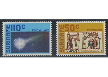 SURINAME 1986 Cometa di Halley 2v MNH**