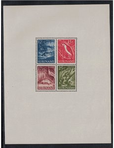 SURINAME 1955 Fauna 1 s/s MNH**