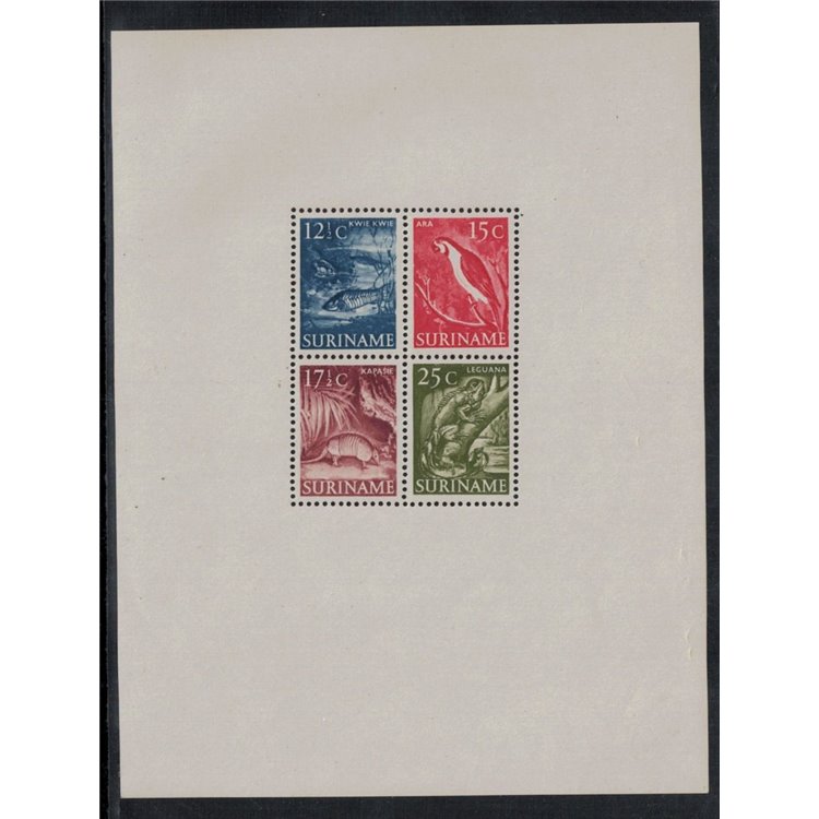 SURINAME 1955 Fauna 1 s/s MNH**