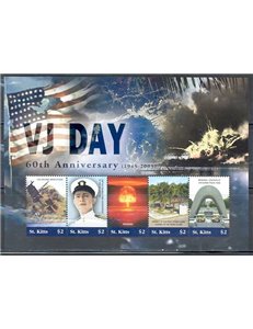 ST. KITTS 2005 VJ-Day 5v in MNH sheet**
